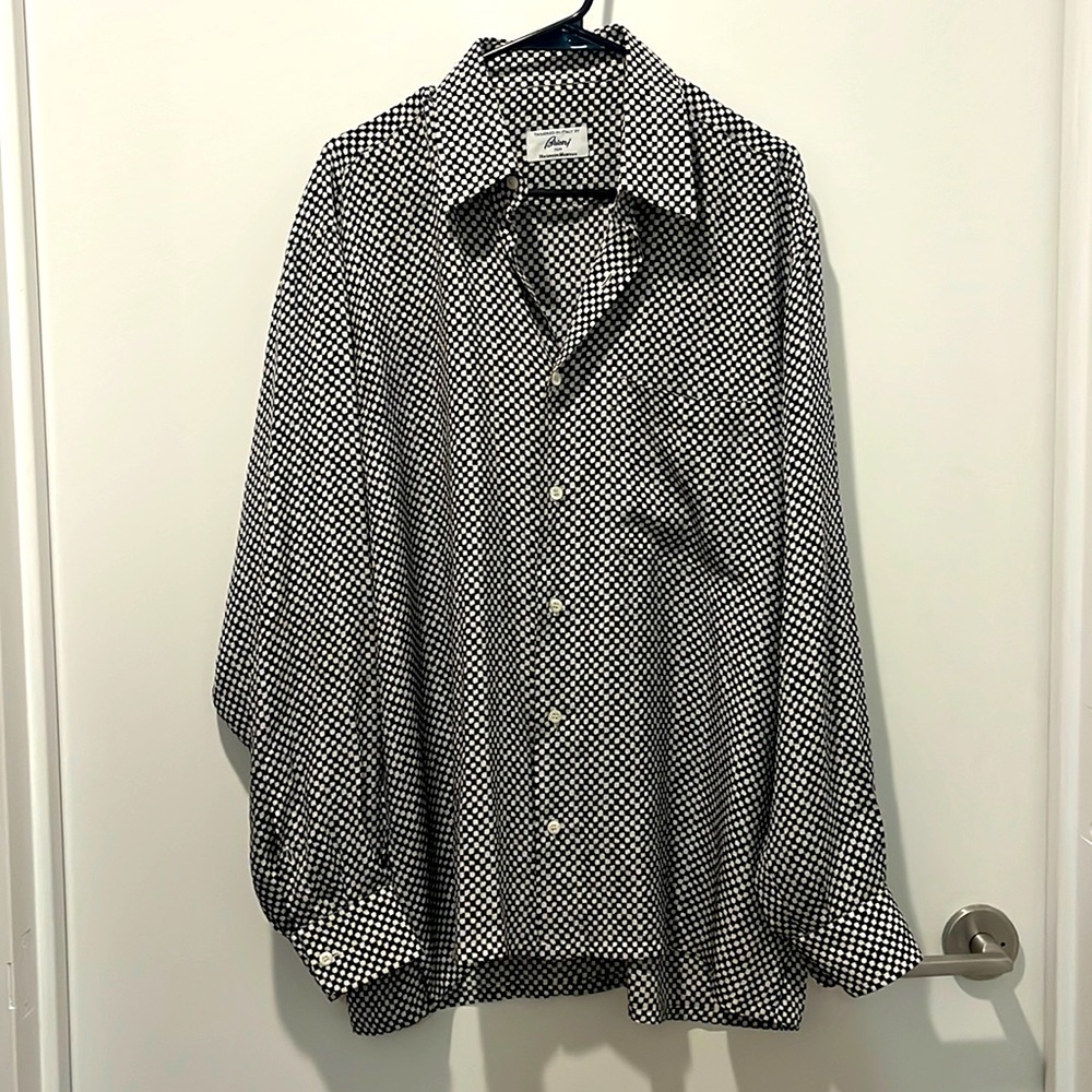BRIONI - Checkered LS Shirt - SIZE L